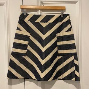Anthropologie skirt (blue & cream) size 8